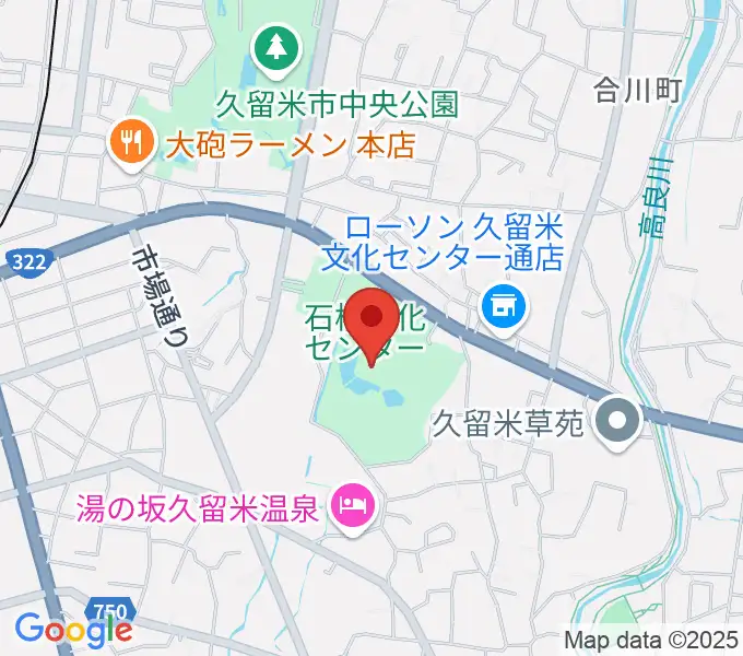 久留米市美術館の地図
