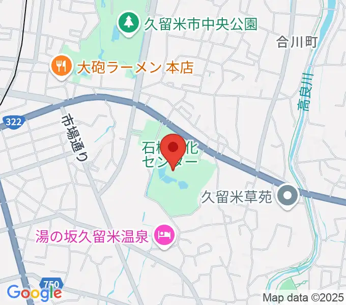 久留米市美術館の地図