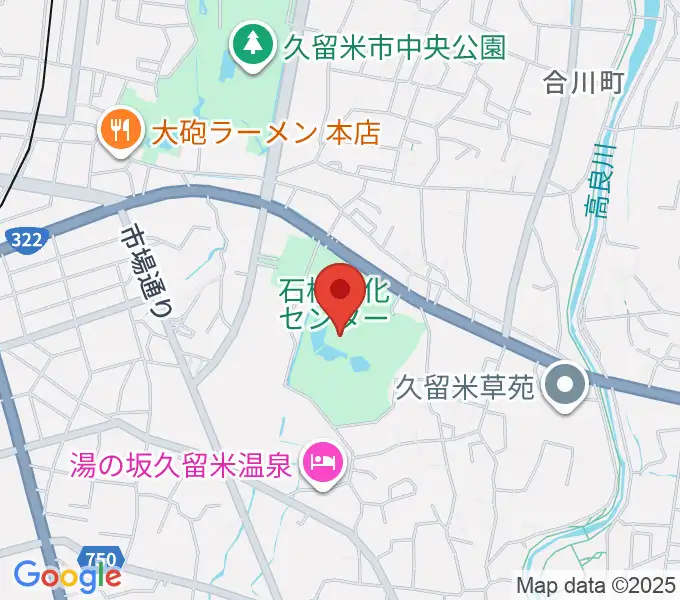 久留米市美術館の地図
