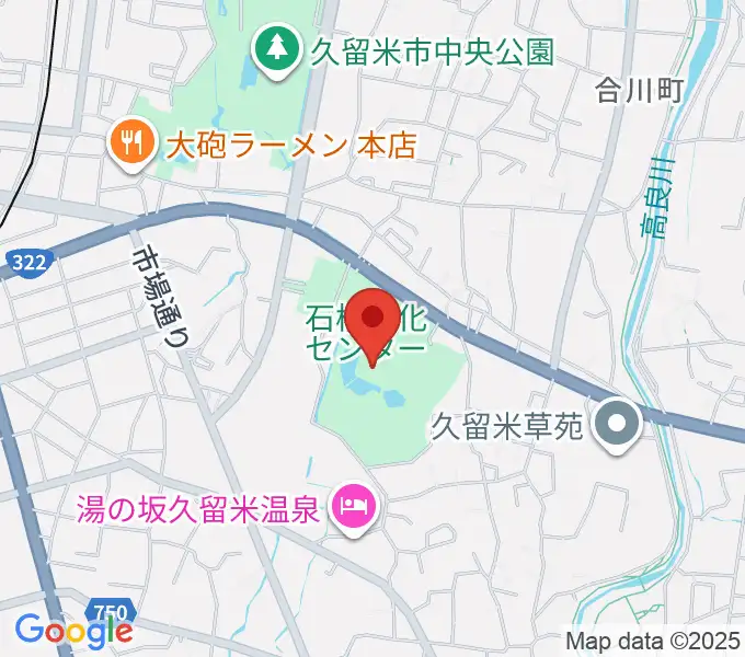 久留米市美術館の地図
