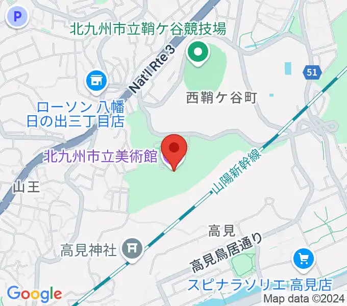 北九州市立美術館の地図