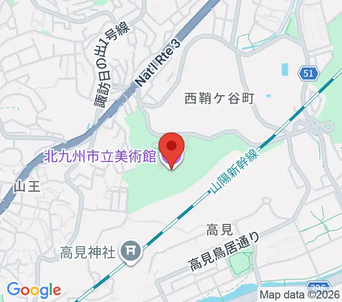 北九州市立美術館の地図