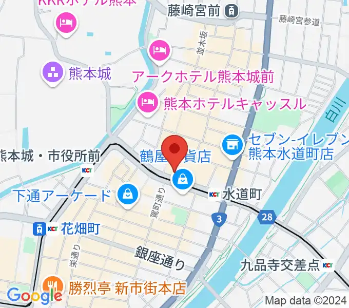 熊本市現代美術館（CAMK）の地図