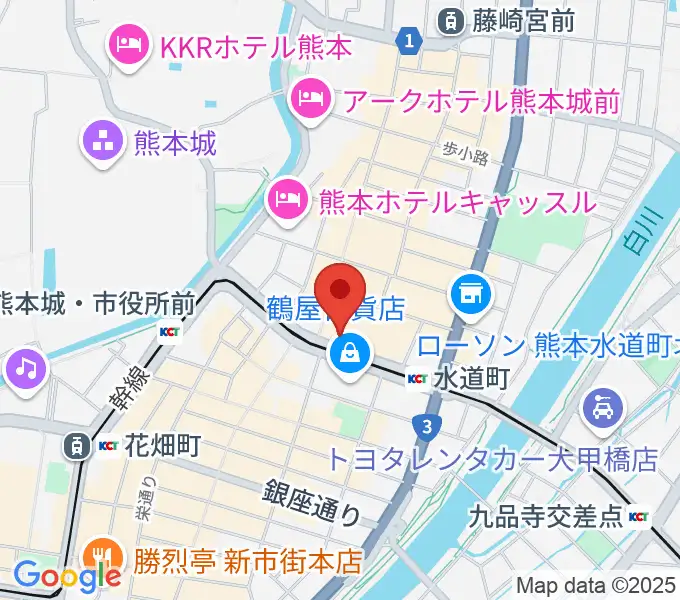 熊本市現代美術館（CAMK）の地図