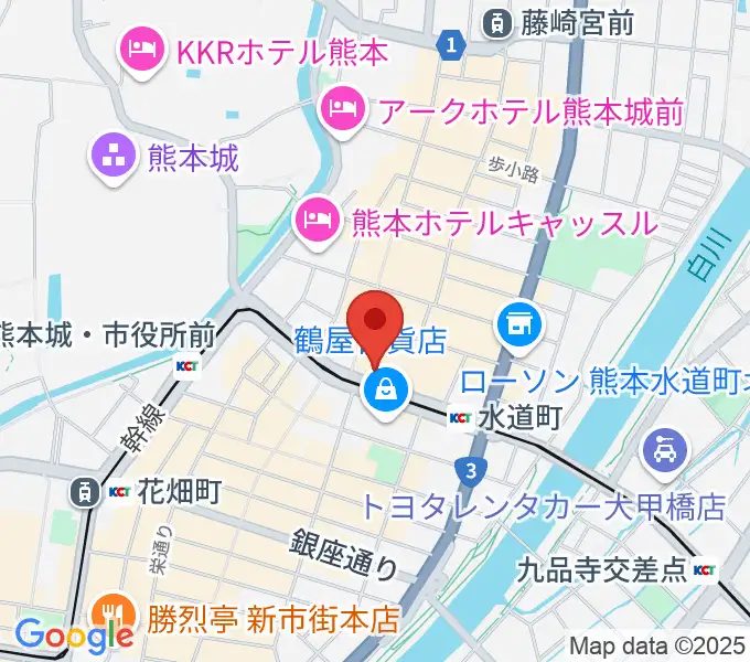 熊本市現代美術館（CAMK）の地図