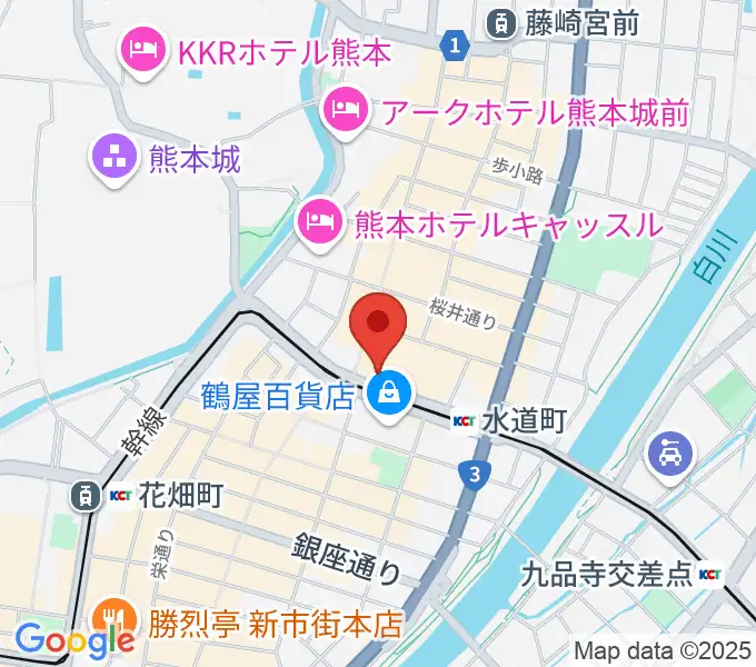 熊本市現代美術館（CAMK）の地図