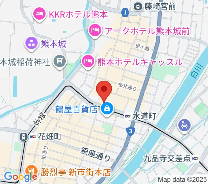 熊本市現代美術館（CAMK）の地図