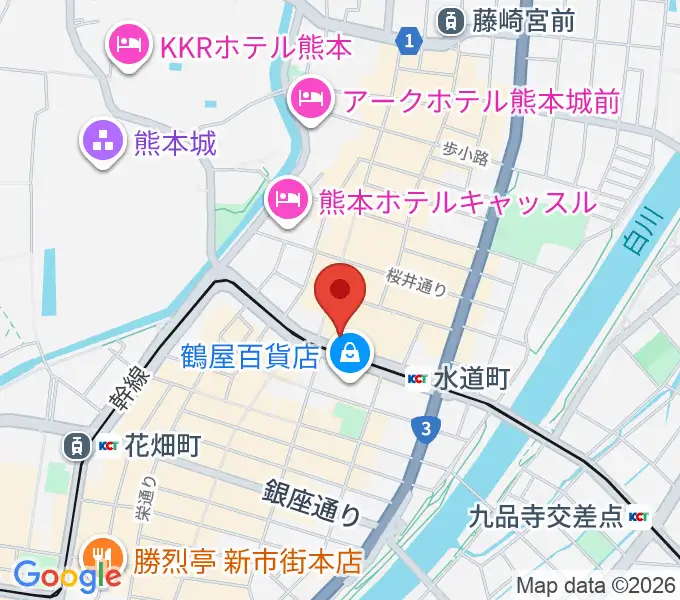 熊本市現代美術館（CAMK）の地図