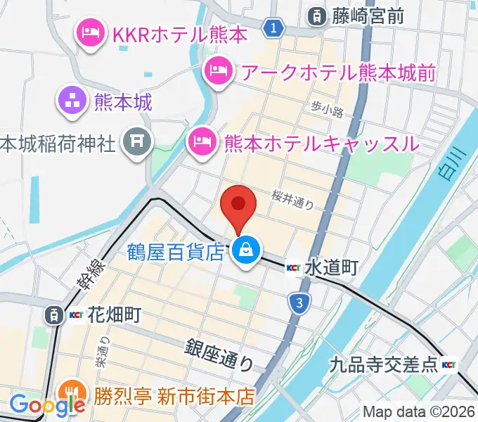 熊本市現代美術館の地図