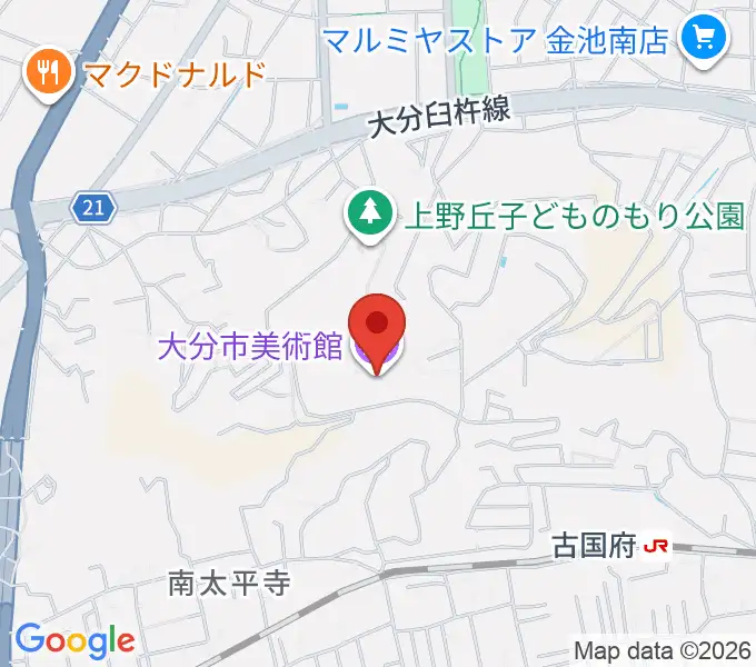 大分市美術館の地図