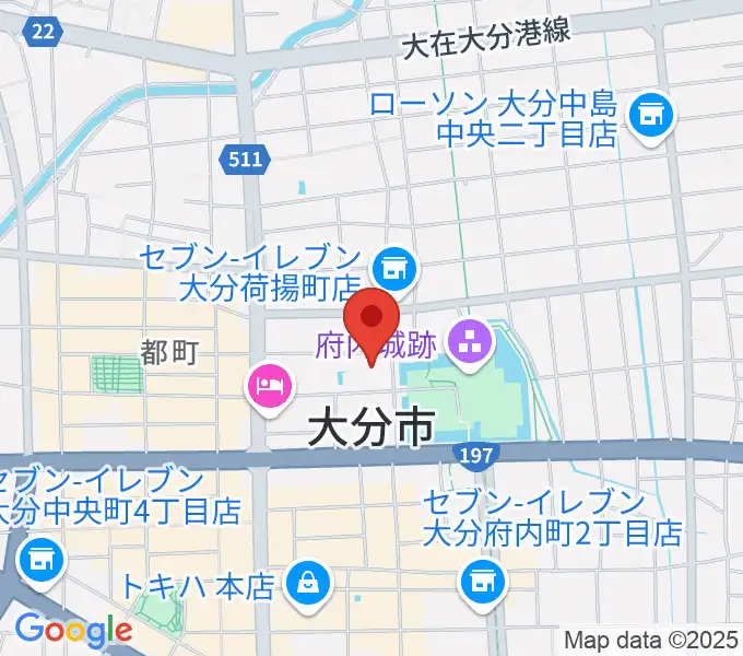 大分市アートプラザの地図