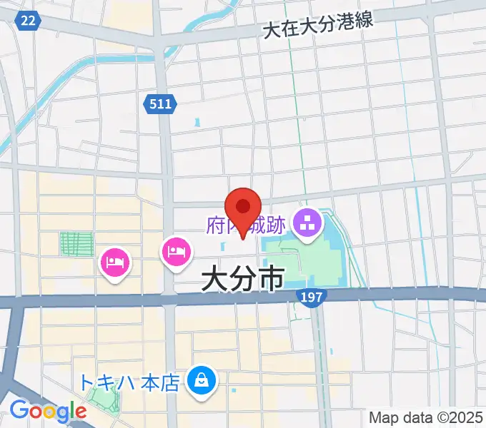 大分市アートプラザの地図