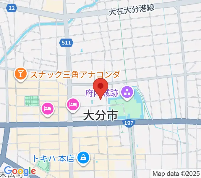 大分市アートプラザの地図