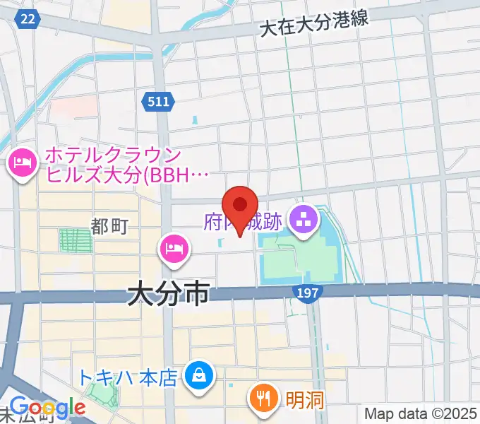 大分市アートプラザの地図