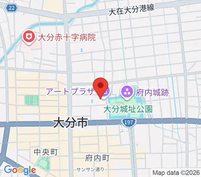 大分市アートプラザの地図