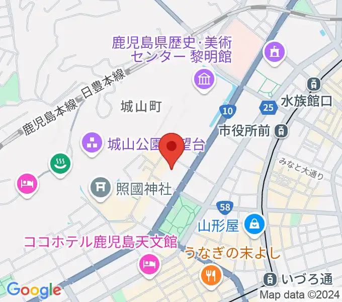 鹿児島市立美術館の地図