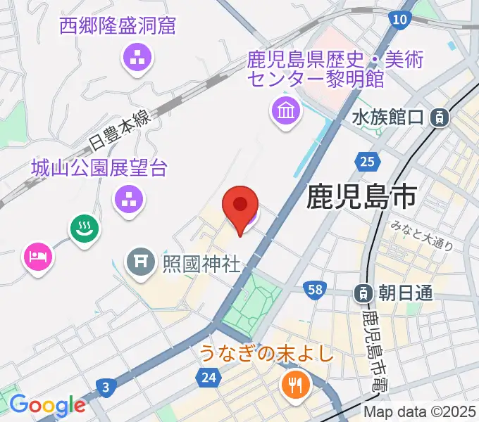 鹿児島市立美術館の地図