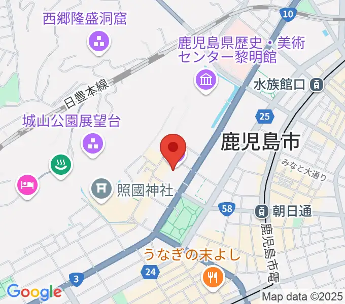 鹿児島市立美術館の地図