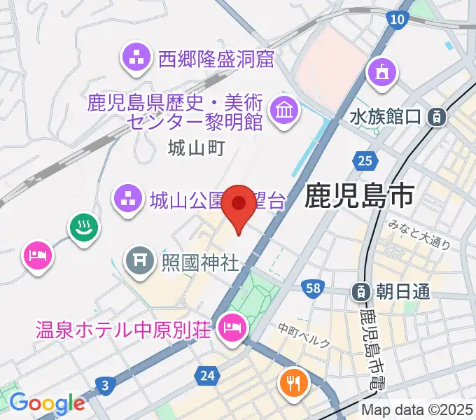 鹿児島市立美術館の地図
