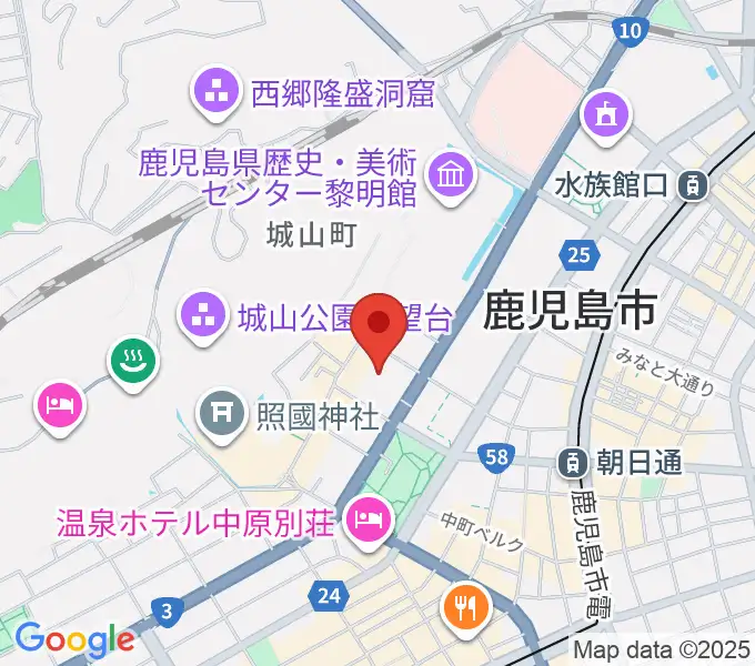 鹿児島市立美術館の地図