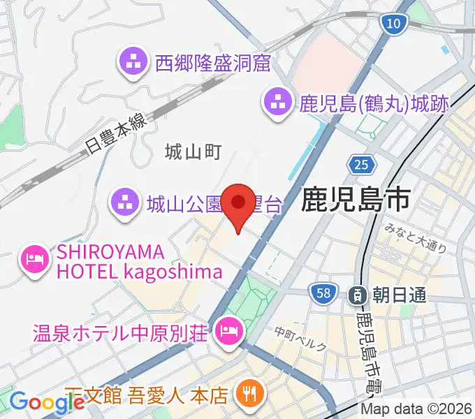 鹿児島市立美術館の地図