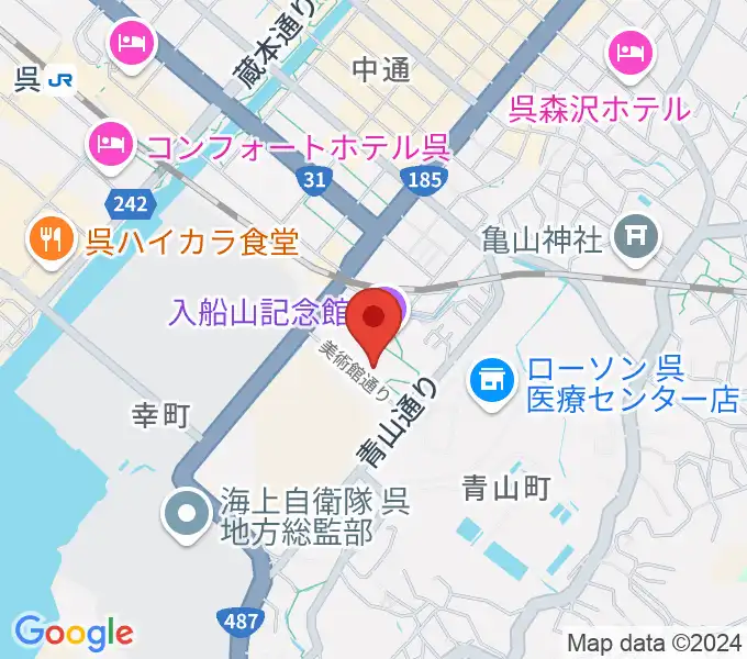 呉市立美術館の地図