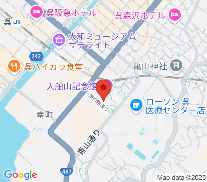 呉市立美術館の地図