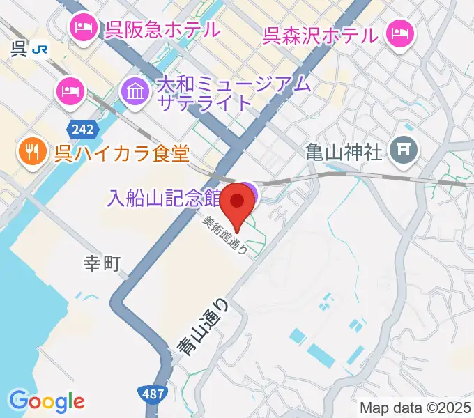 呉市立美術館の地図