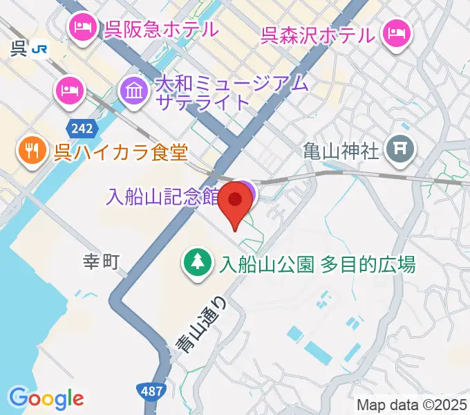 呉市立美術館の地図
