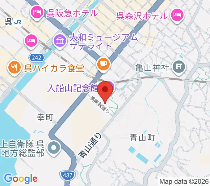呉市立美術館の地図