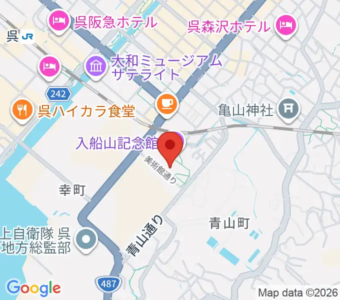 呉市立美術館の地図