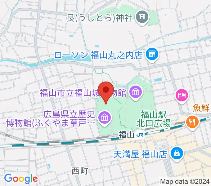 ふくやま美術館の地図