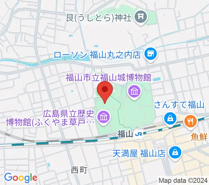 ふくやま美術館の地図