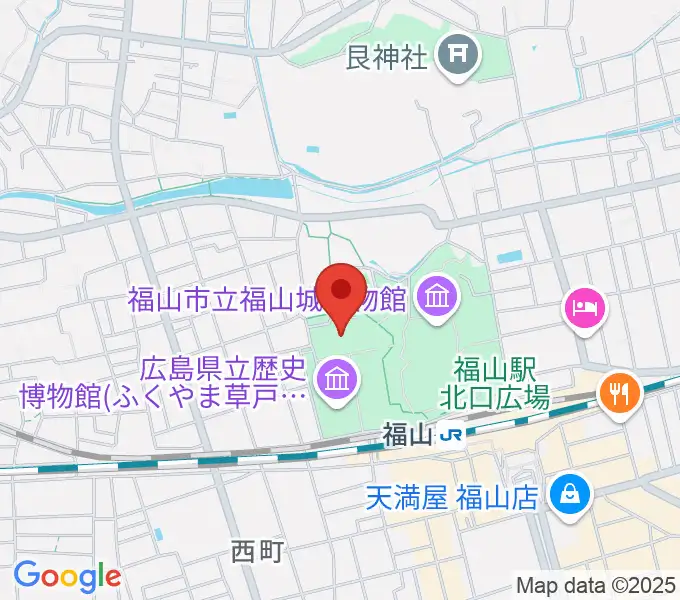 ふくやま美術館の地図