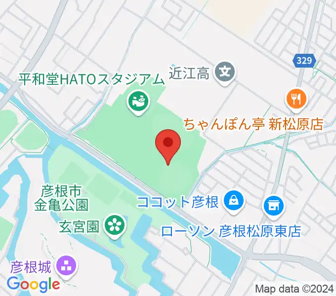 HPLベースボールパークの地図