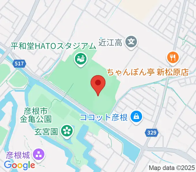 HPLベースボールパークの地図
