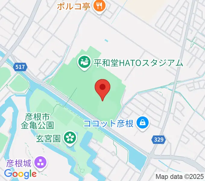 HPLベースボールパークの地図