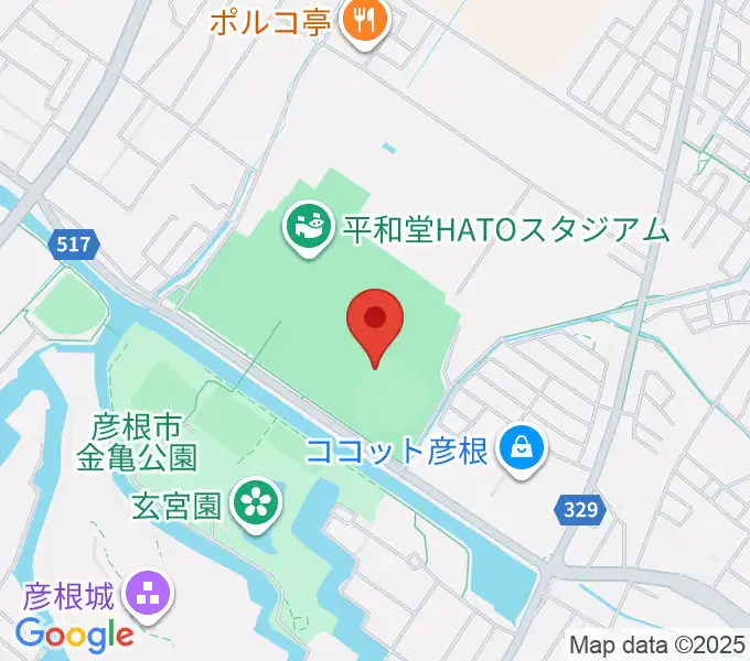 HPLベースボールパークの地図