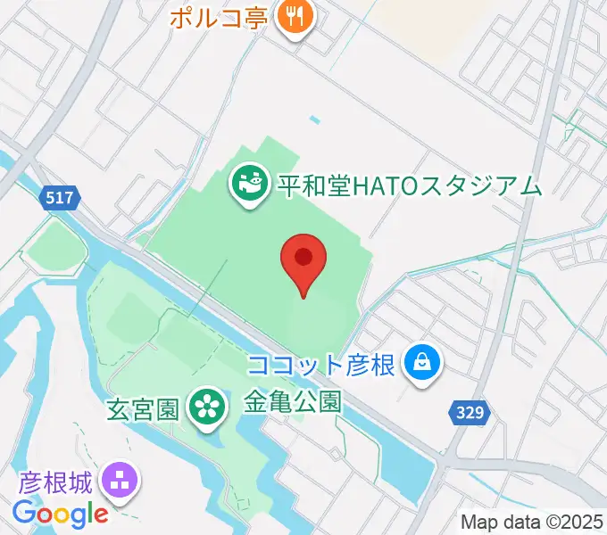 HPLベースボールパークの地図