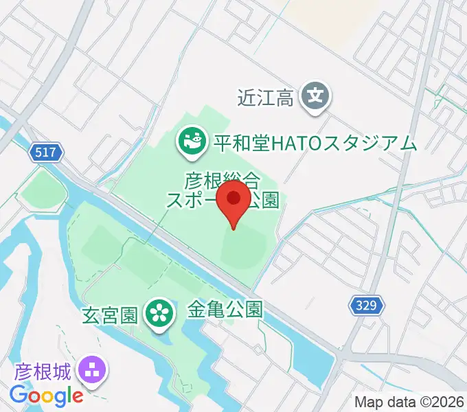 HPLベースボールパークの地図