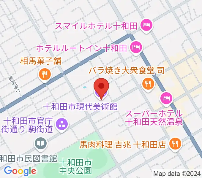 十和田市現代美術館の地図