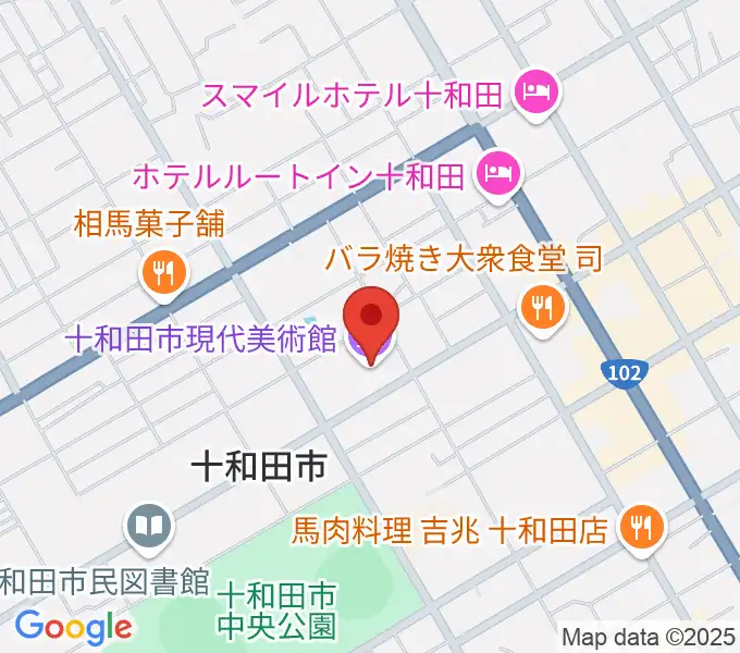 十和田市現代美術館の地図
