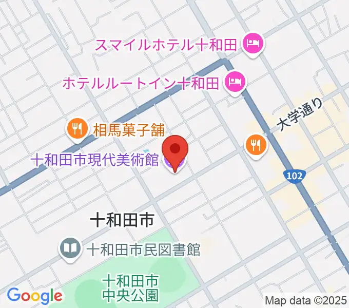 十和田市現代美術館の地図