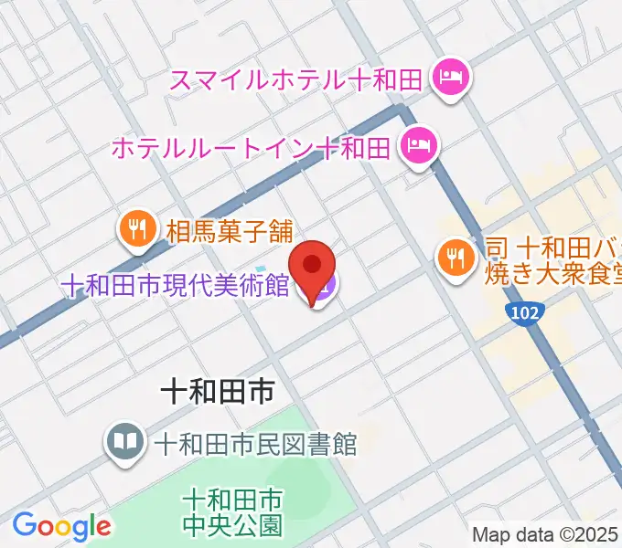 十和田市現代美術館の地図