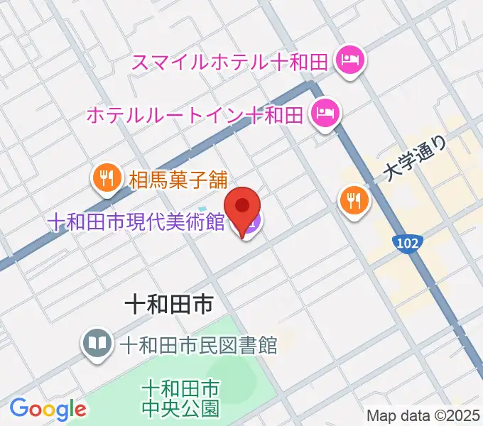 十和田市現代美術館の地図
