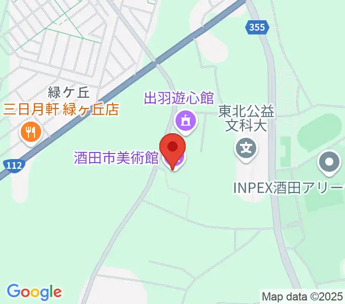 酒田市美術館の地図