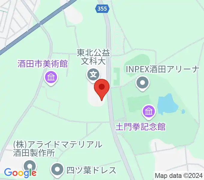 酒田市公益ホールの地図