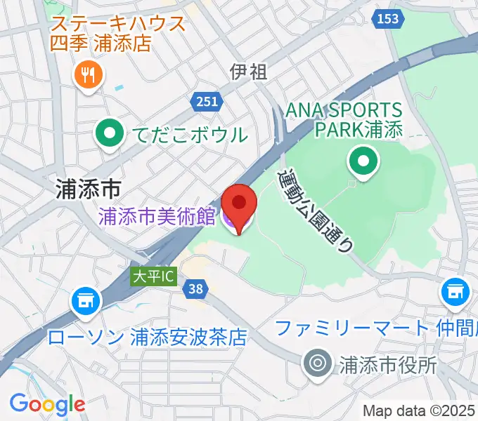 浦添市美術館の地図