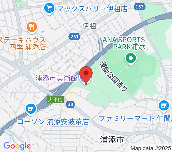 浦添市美術館の地図