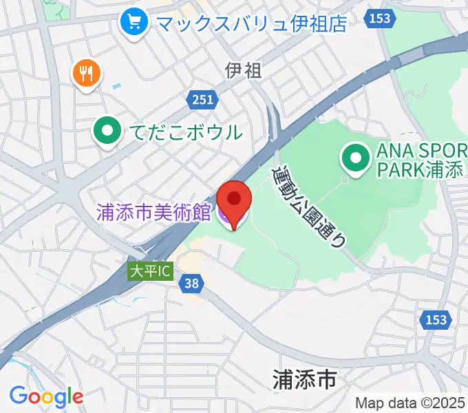 浦添市美術館の地図